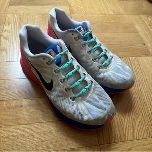 Nike Lunarglide 6 women’s running sneakers white blue pink size 8.5
